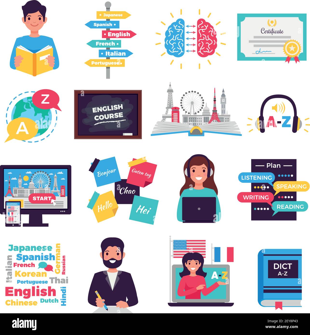 English language centers Stock Vector Images Alamy