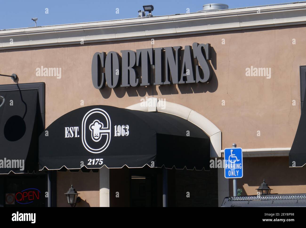 Anaheim, California, USA 4th March 2021 A general view of atmosphere of Cortina's Italian Market & Pizzeria, a favorite of singer Gwen Stefani at 2175 W. Prange Avenue on March 4, 2021 in Anaheim, California, USA. Photo by Barry King/Alamy Stock Photo Stock Photo