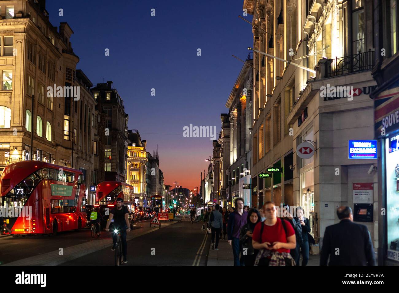 Oxford Street scene, Central London, England, UK. Stock Photo