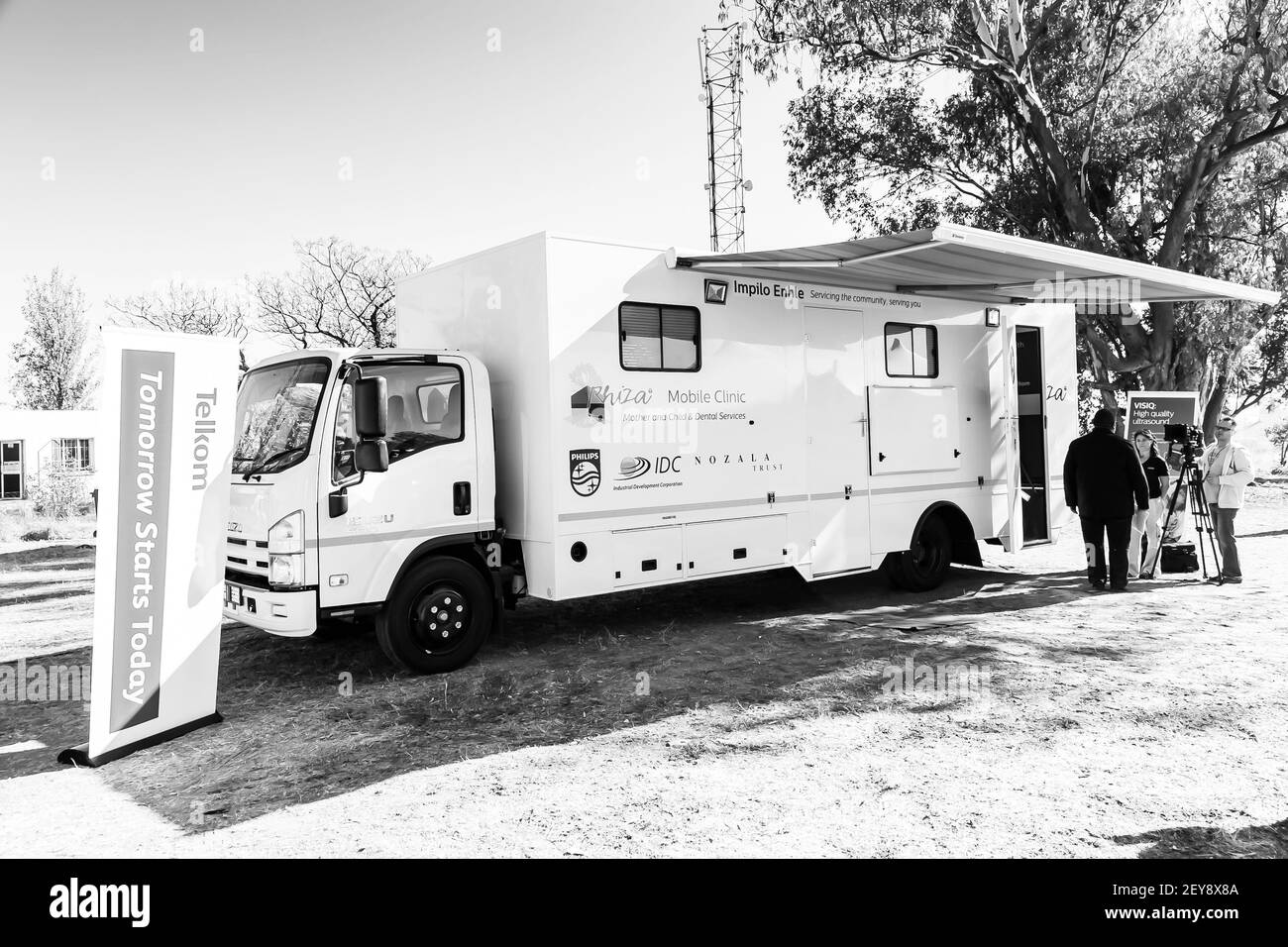 JOHANNESBURG, SOUTH AFRICA - Jan 05, 2021: Johannesburg, South Africa - May 14 2015: Mobile Clinic for Mother and Child and Dental Services Stock Photo