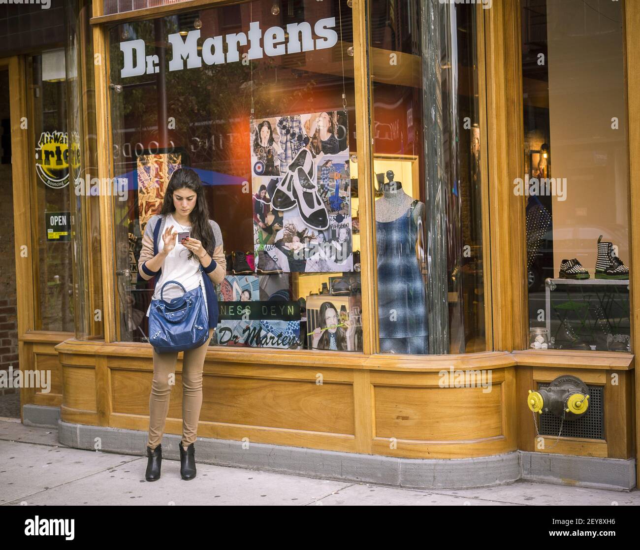 A Dr. Martens shoe store in New York is seen on Saturday, October 19, 2013.  The Permira private equity firm, which purchased Dr. Martens in 2013, is  reported to be selling the