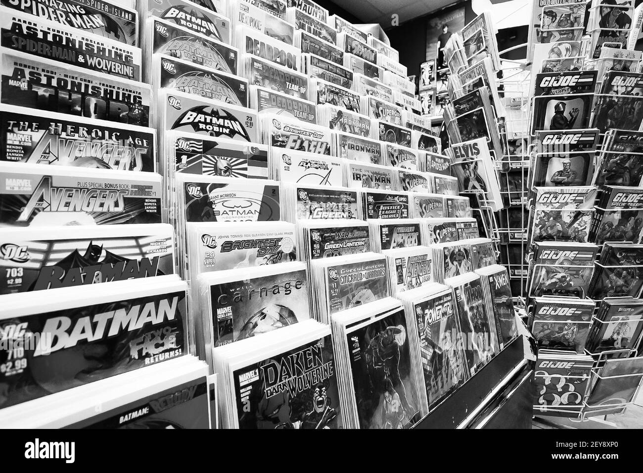 JOHANNESBURG, SOUTH AFRICA - Jan 06, 2021: Johannesburg, South Africa - July 05 2011: Inside interior of a Comic Book Store Stock Photo