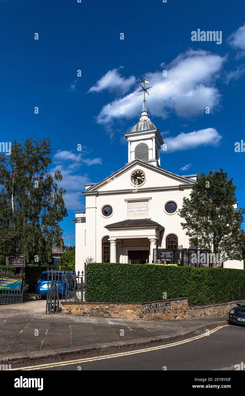 St. John's Church front facade, Downside Hill, Hamstead, London NW3, England, UK. Stock Photo