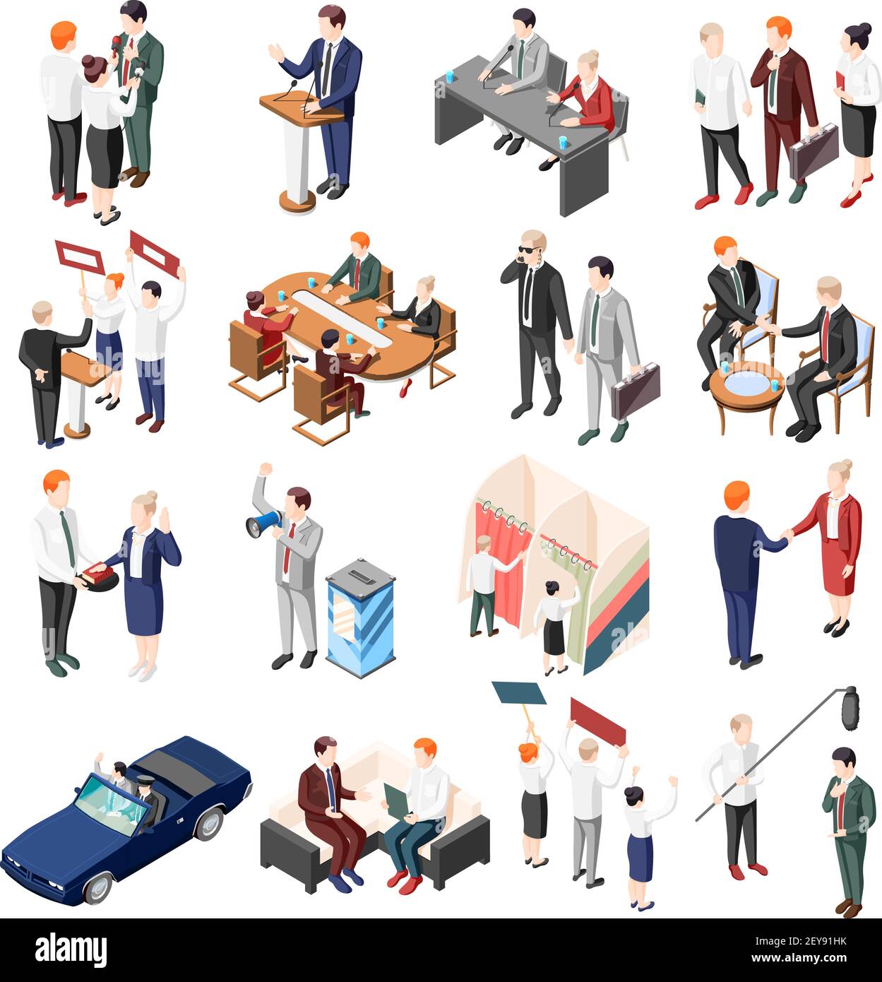 Politicians during debates conference and election campaign voters and ...