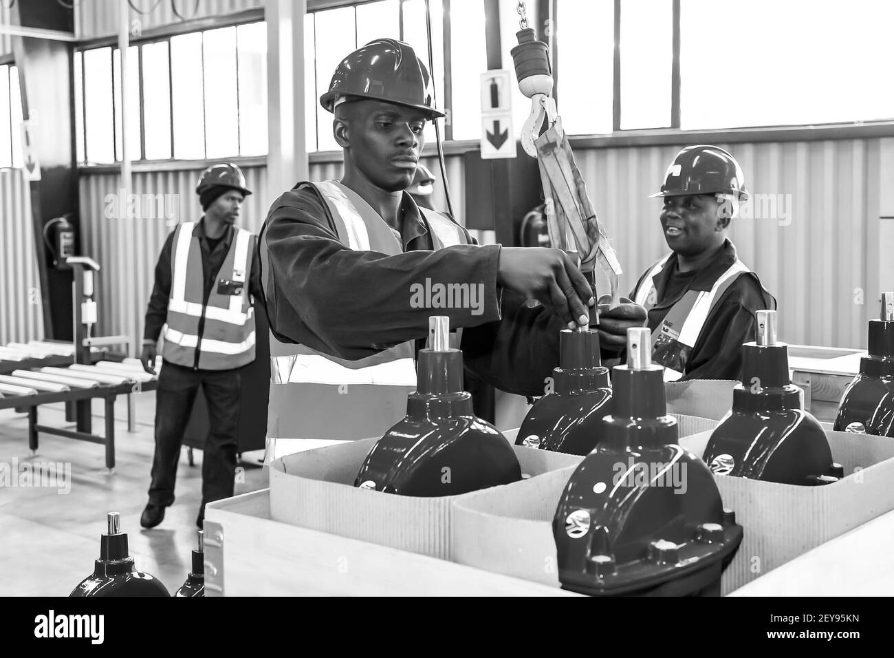 Steel fabrication plant Black and White Stock Photos & Images Alamy