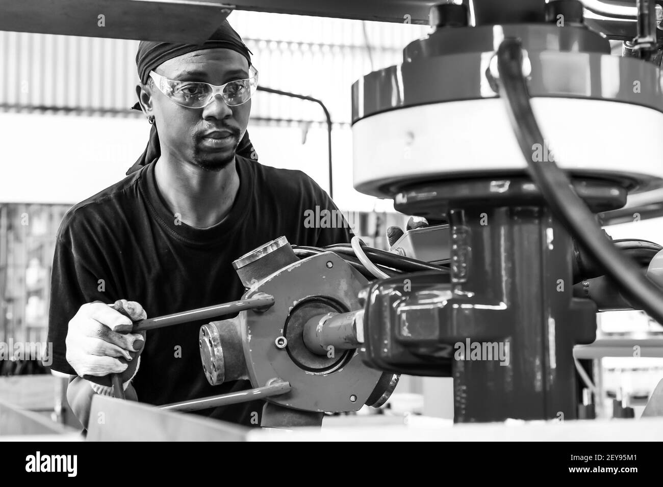 Steel fabrication plant Black and White Stock Photos & Images Alamy