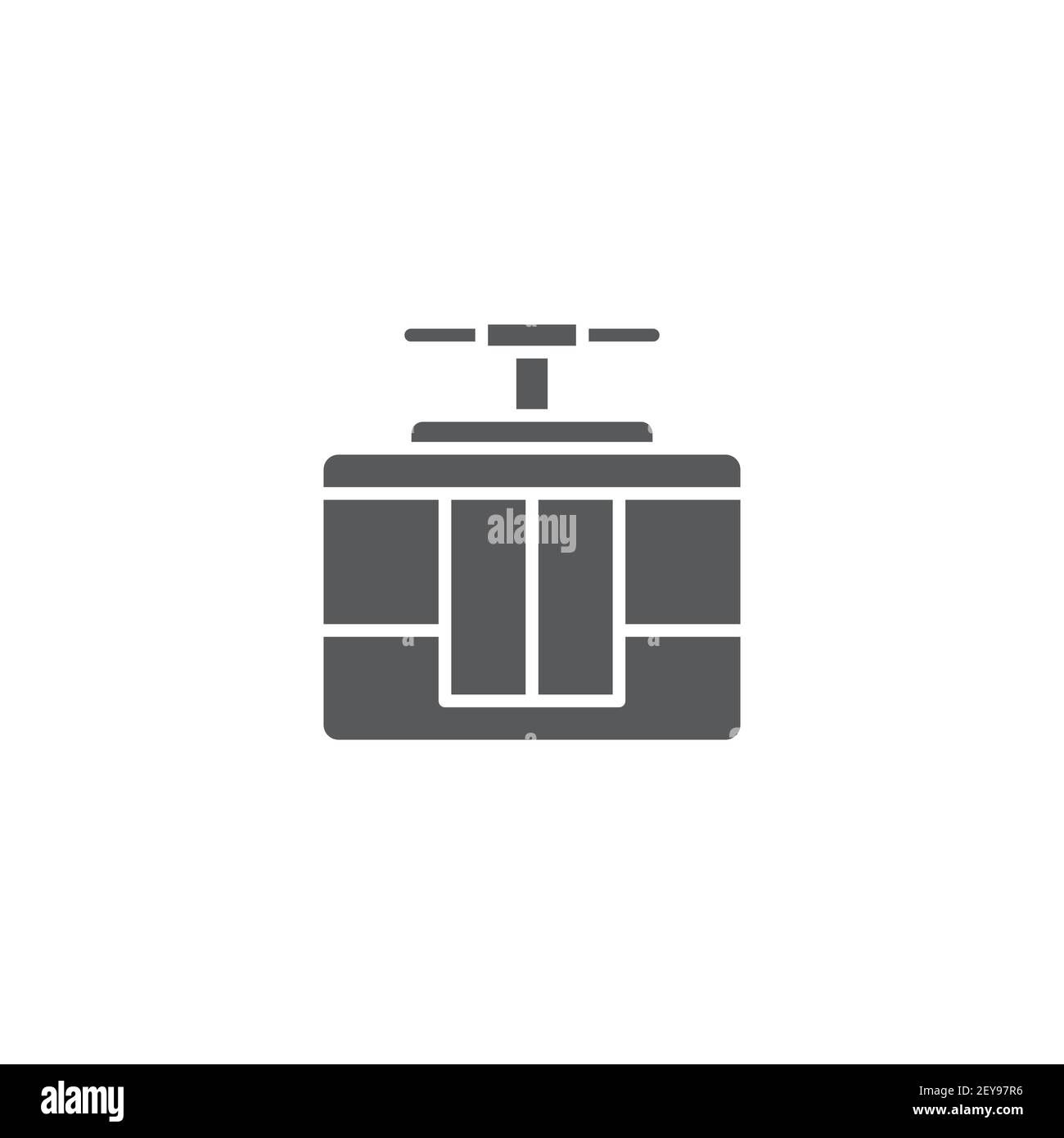 cable car outline icon linear style sign for mobile concept and web ...
