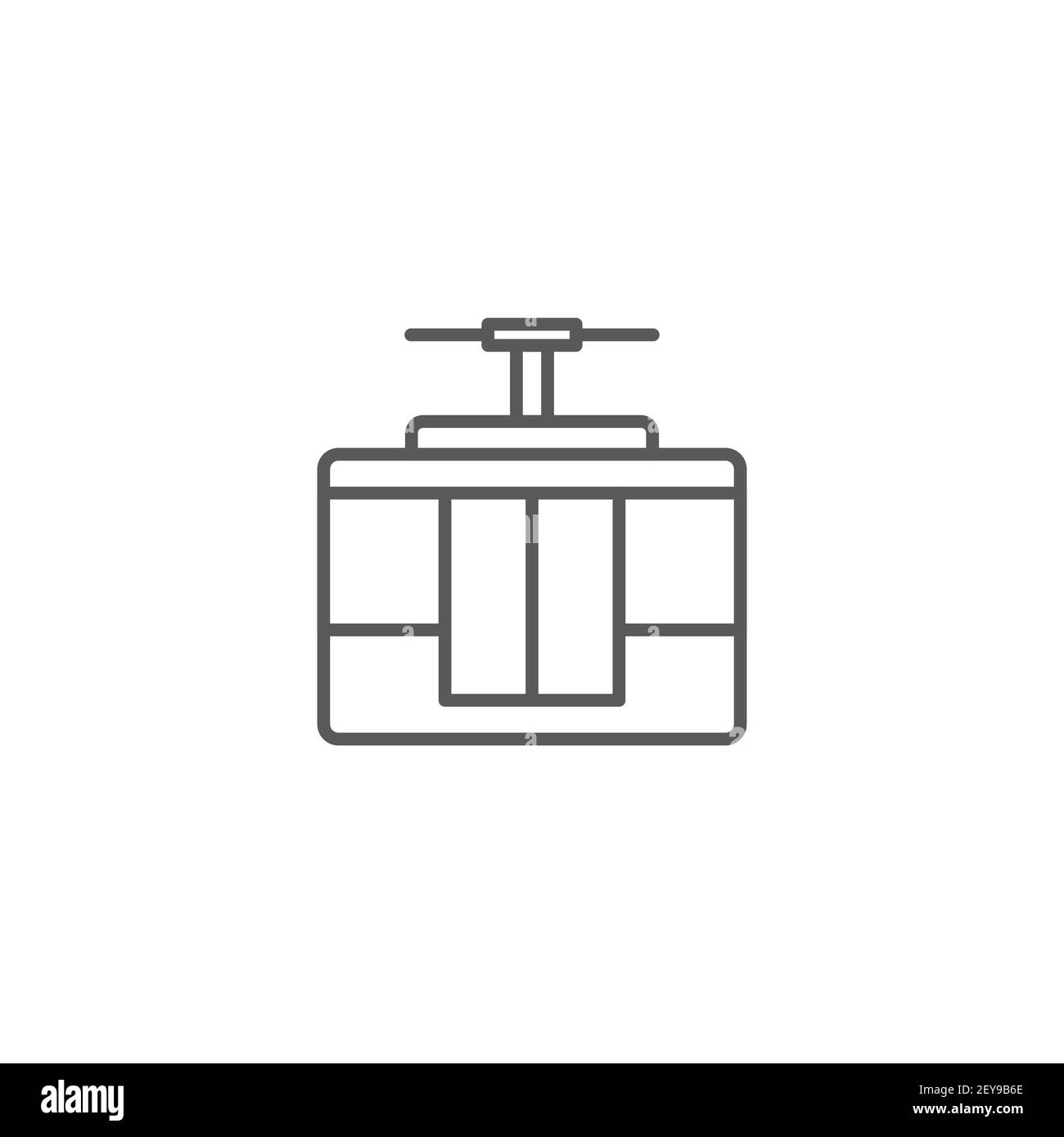 cable car outline icon linear style sign for mobile concept and web ...