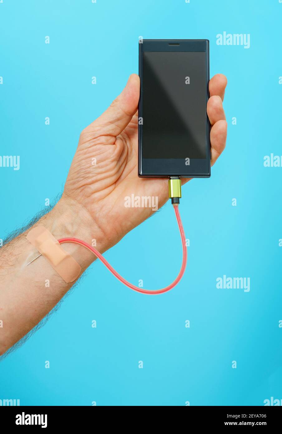 Internet addiction, conceptual image Stock Photo