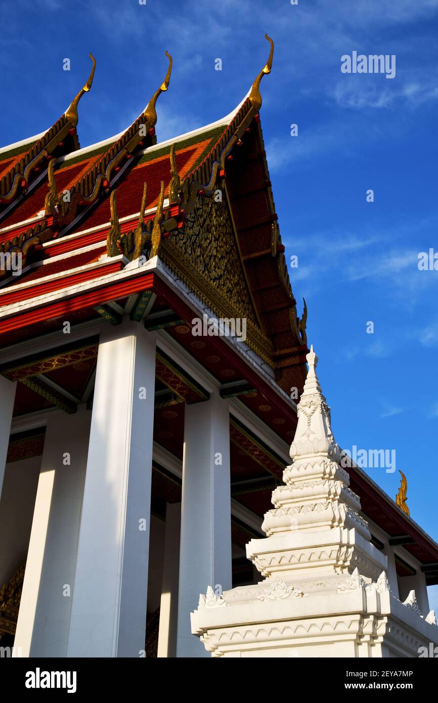 Asia thailand bangkok abstract roof wat colors mosaic Stock Photo - Alamy