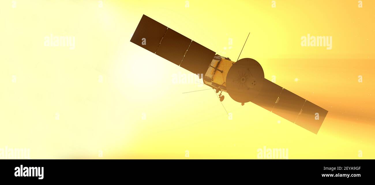 Deep space probe, illustration Stock Photo