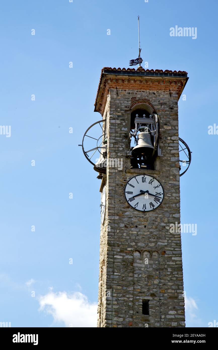 Sunny day milan old abstract italy bell Stock Photo - Alamy