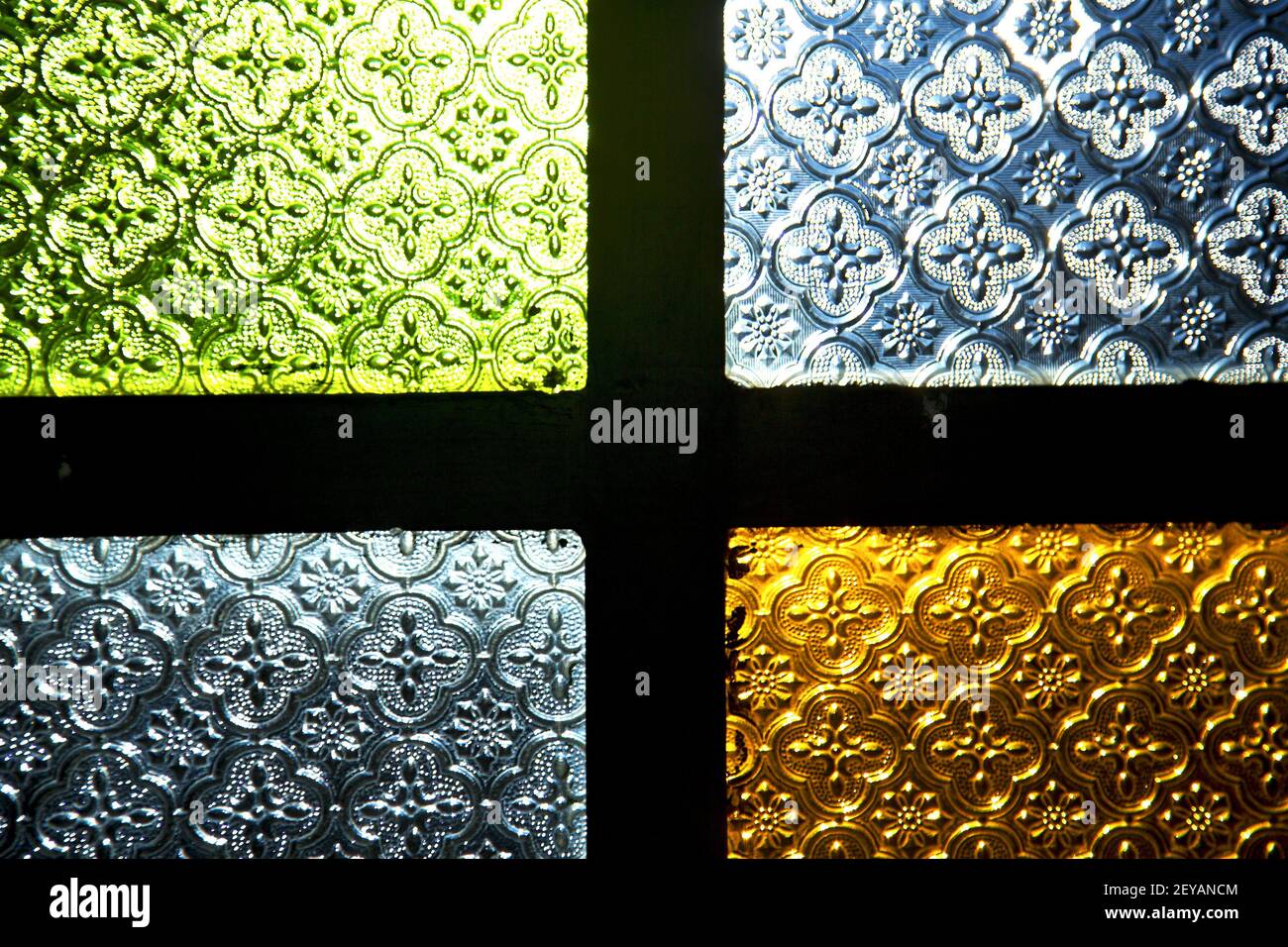 Colorated glass and sun window light Stock Photo - Alamy