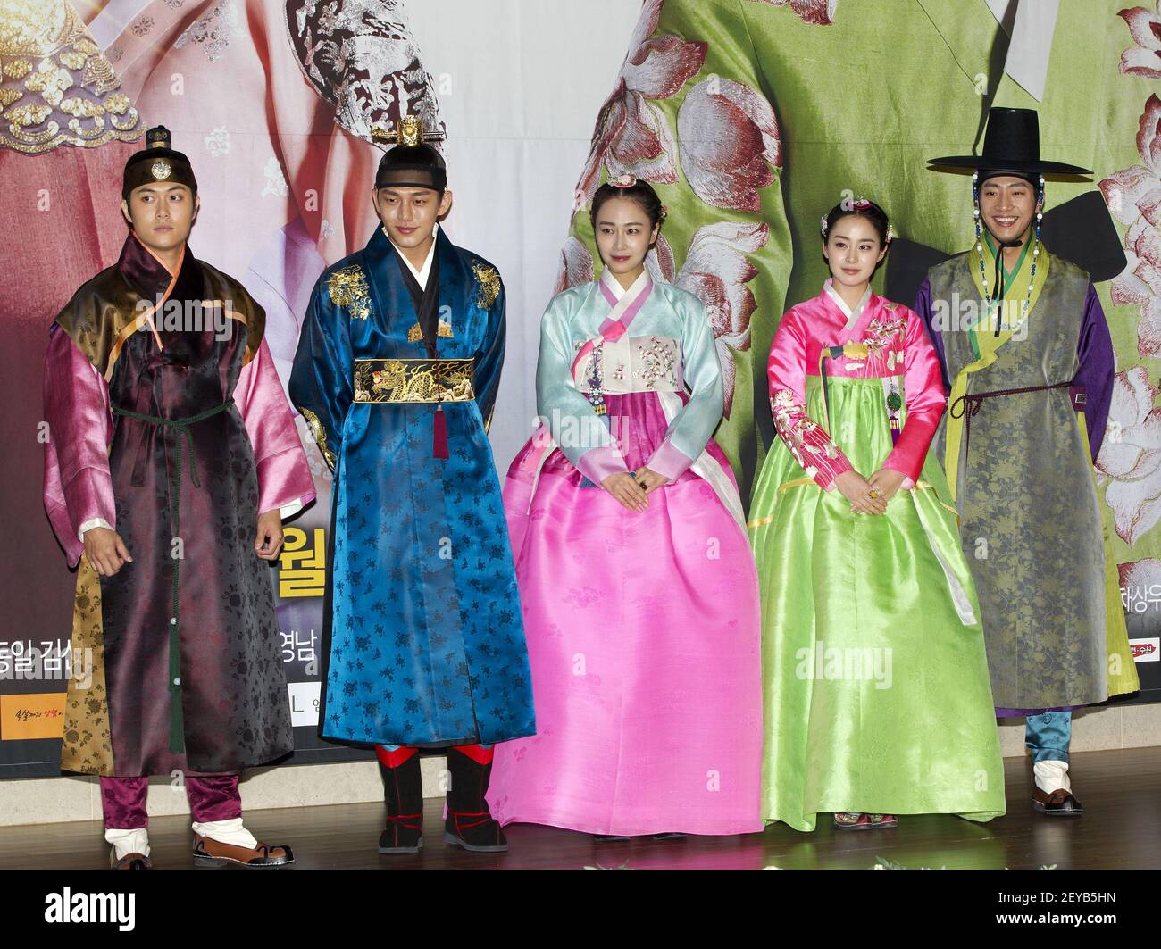 1 April 2013 Goyang, South Korea (LR) South Korean actor Jae Hee