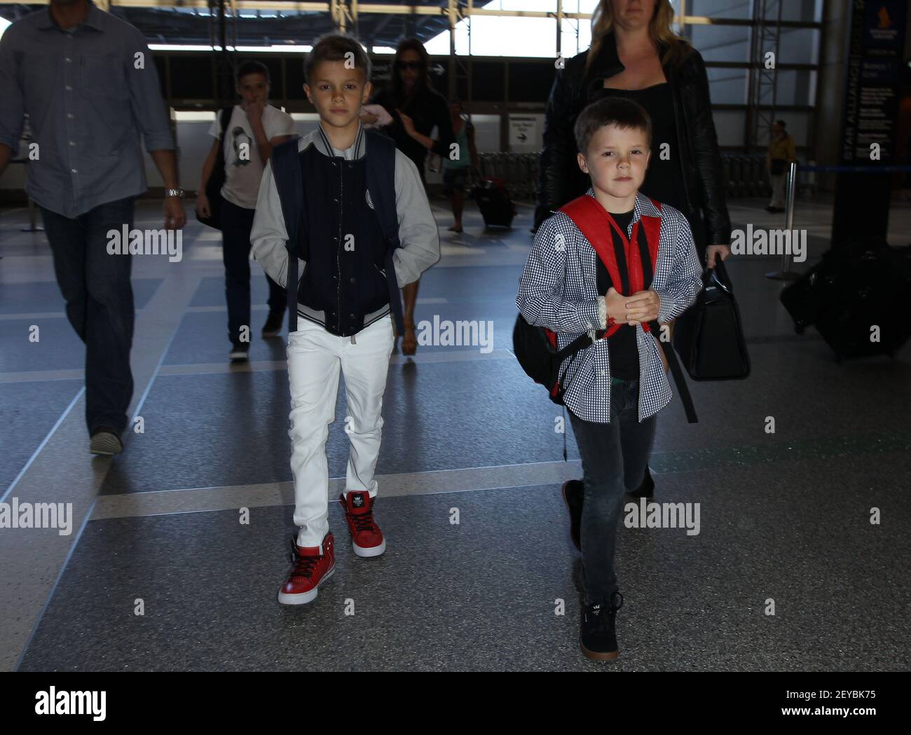 Victoria Beckham and her kids Harper, Brooklyn, Cruz and Romeo Beckham