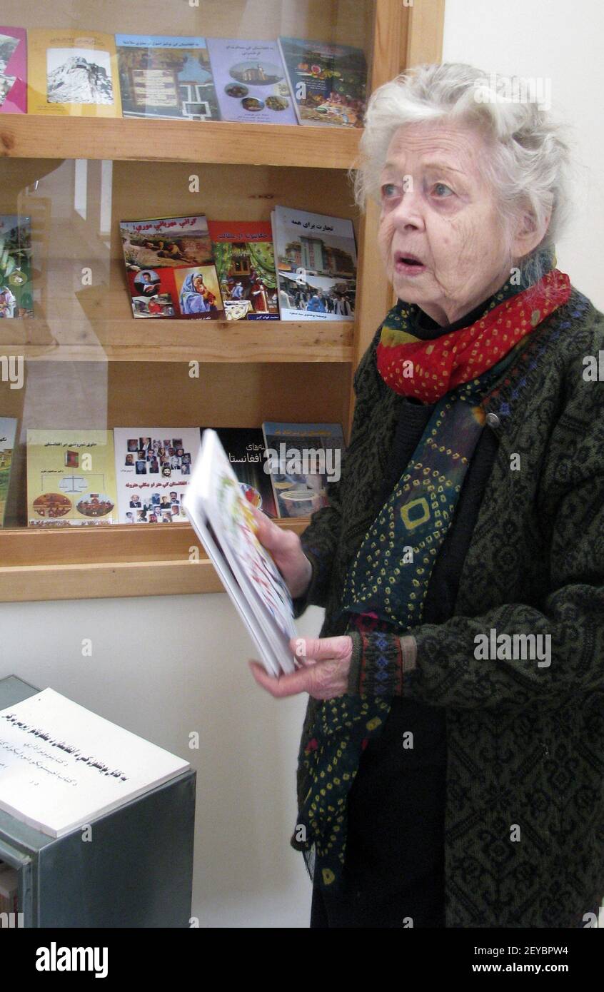 Nancy Hatch Dupree Is Seen With Some Of The Books For Newly Literate Adults Published By The Afghanistan Centre At Kabul University And Distributed To More Than 200 Small Community Libraries It Maintains