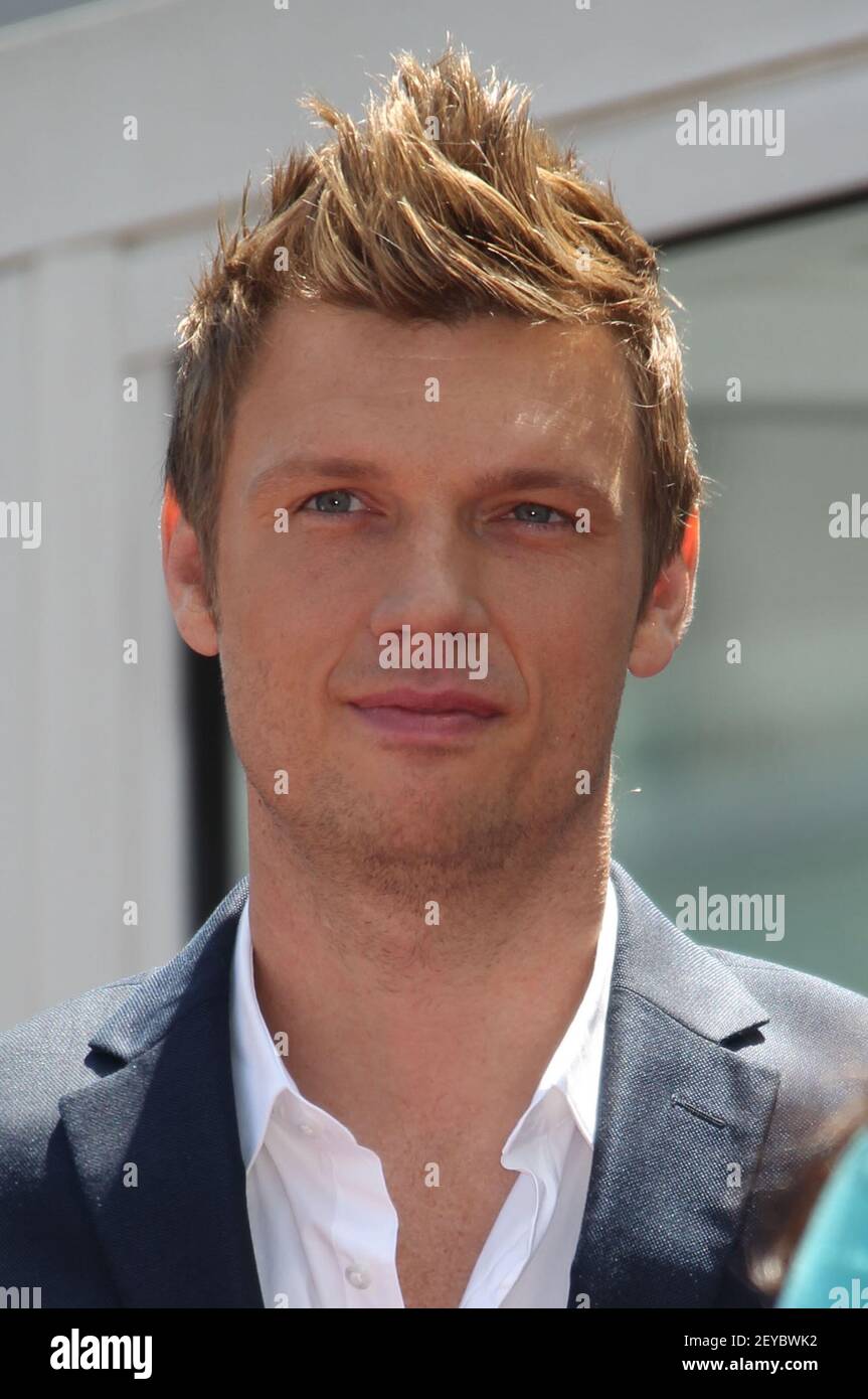 22 April 2013 - Hollywood, California - Nick Carter, Backstreet Boys.  Backstreet Boys Honored with Star on The Hollywood Walk Of Fame. Photo  Credit: Russ Elliot/AdMedia/Sipa USA Stock Photo - Alamy
