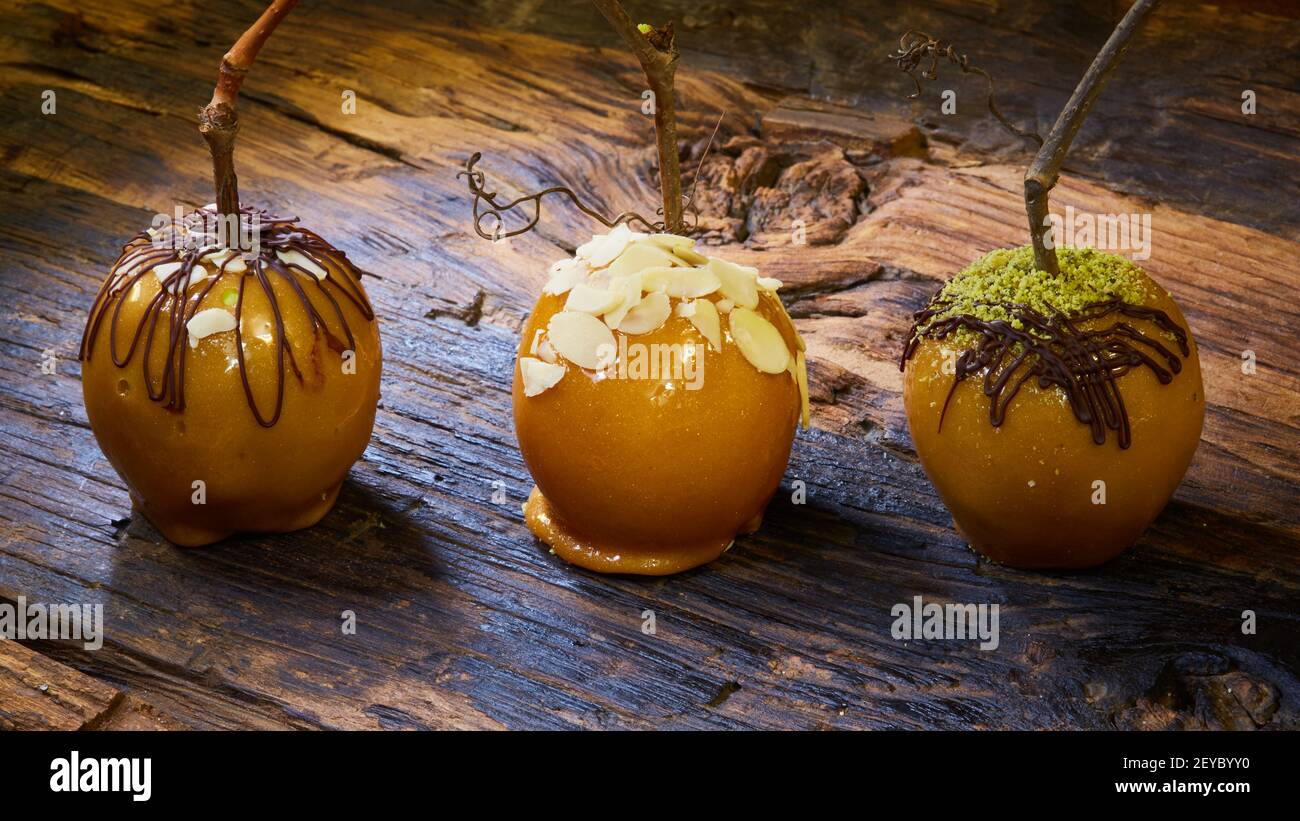Group of candy apples Stock Photo Alamy