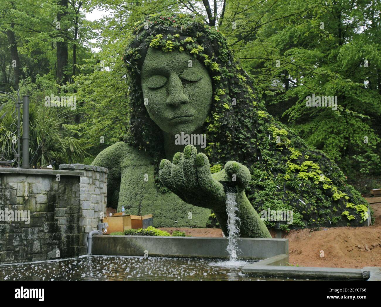 The largest sculpture, a 25foottall representation of a goddess