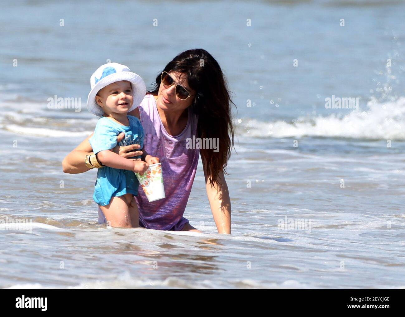 Selma Blair spends Mother's Day with her son Arthur on the beach in