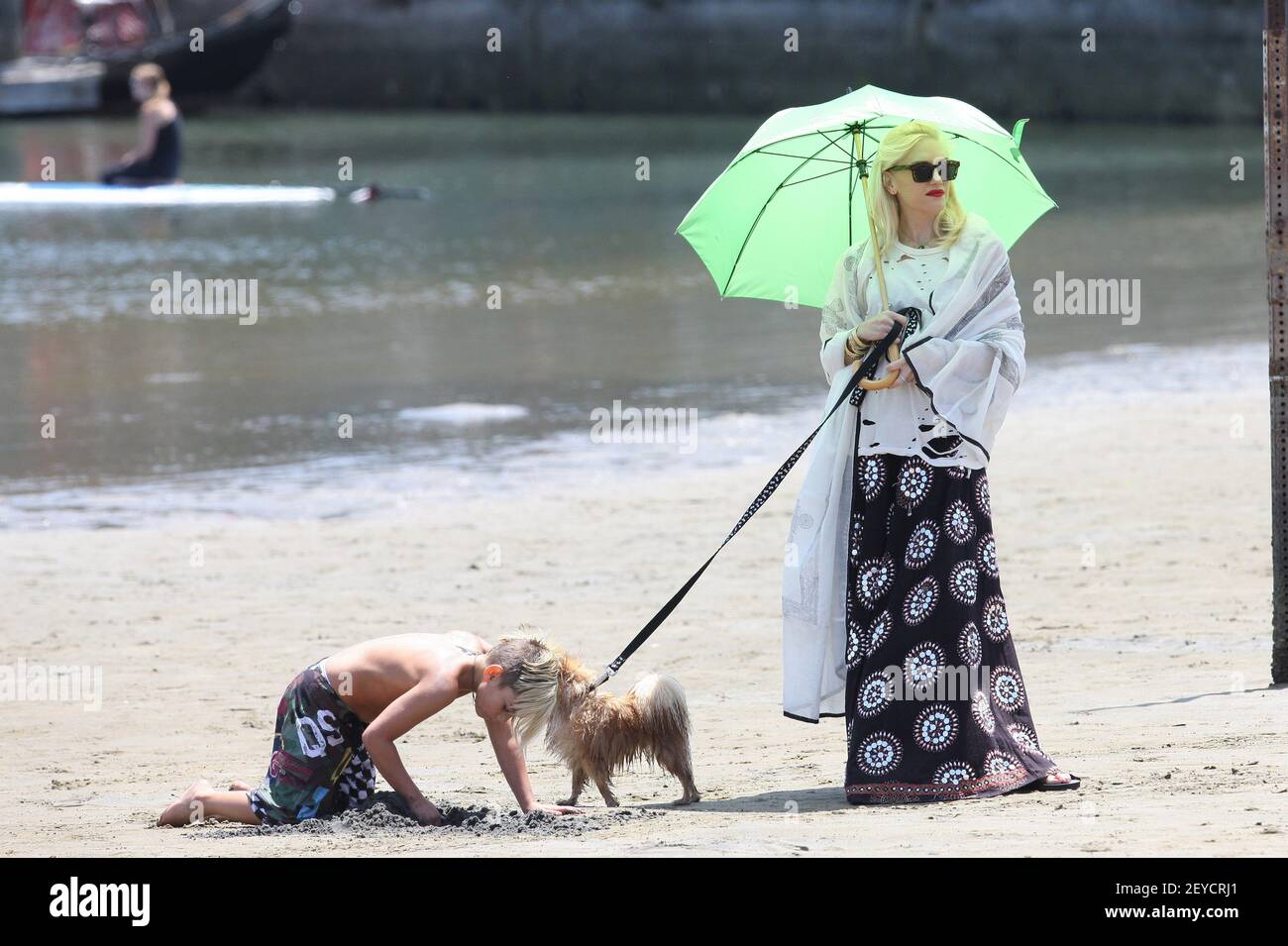 Gwen Stefani takes her sons Kingston and Zuma to the beach in Marina