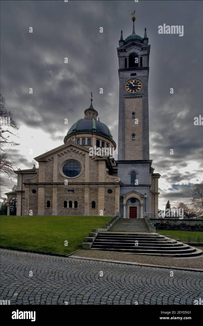 Tower and clock zurich switzerland Stock Photo Alamy