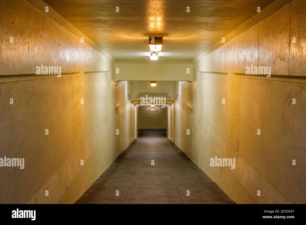 Empty Railroad Pedestrian Underpass Stock Photo