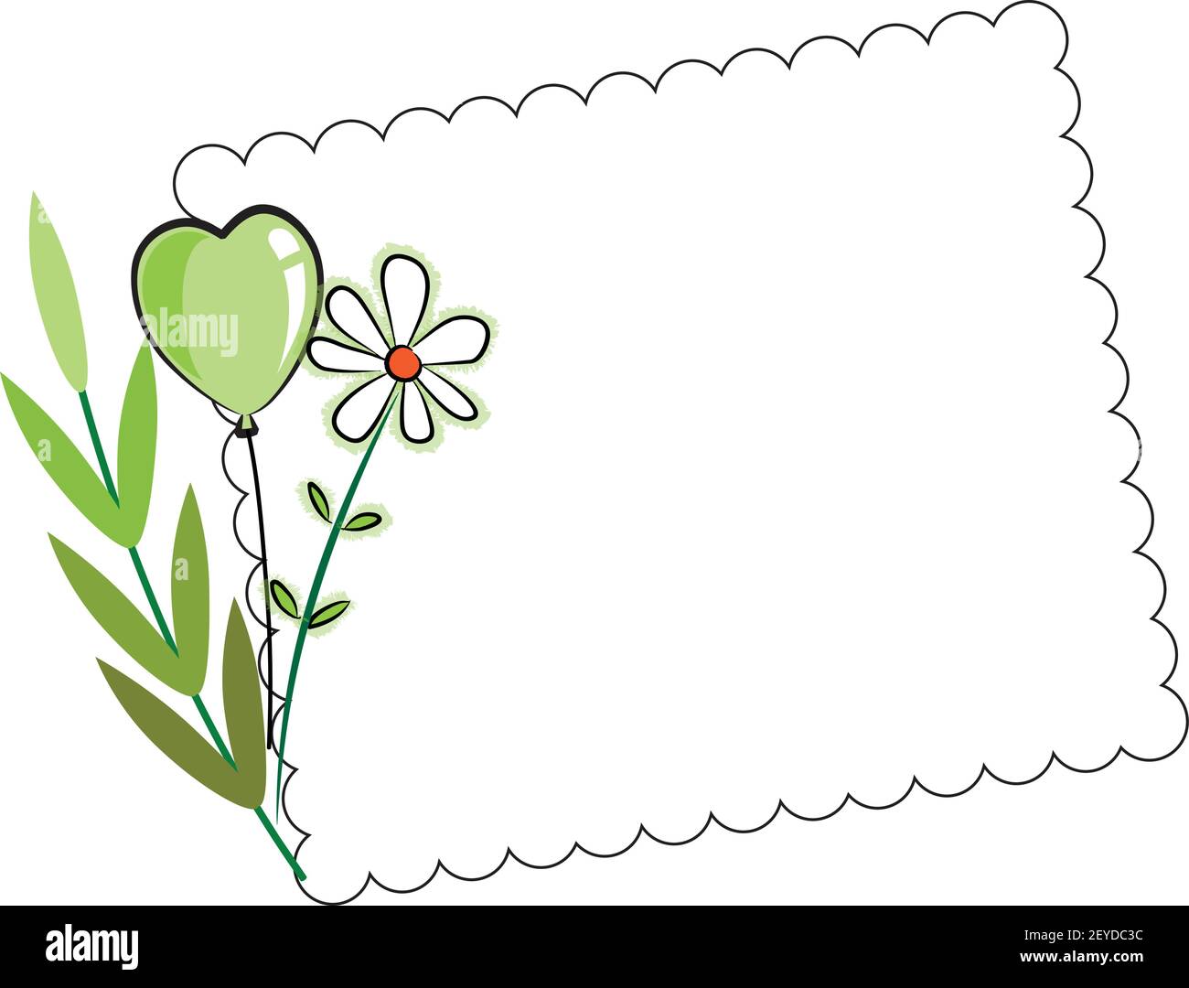 vector drawing art flower with card border frame background Stock Vector  Image & Art - Alamy