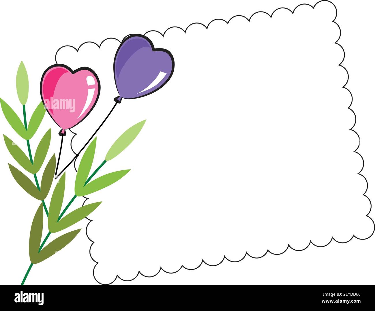 vector drawing art flower with card border frame background Stock ...