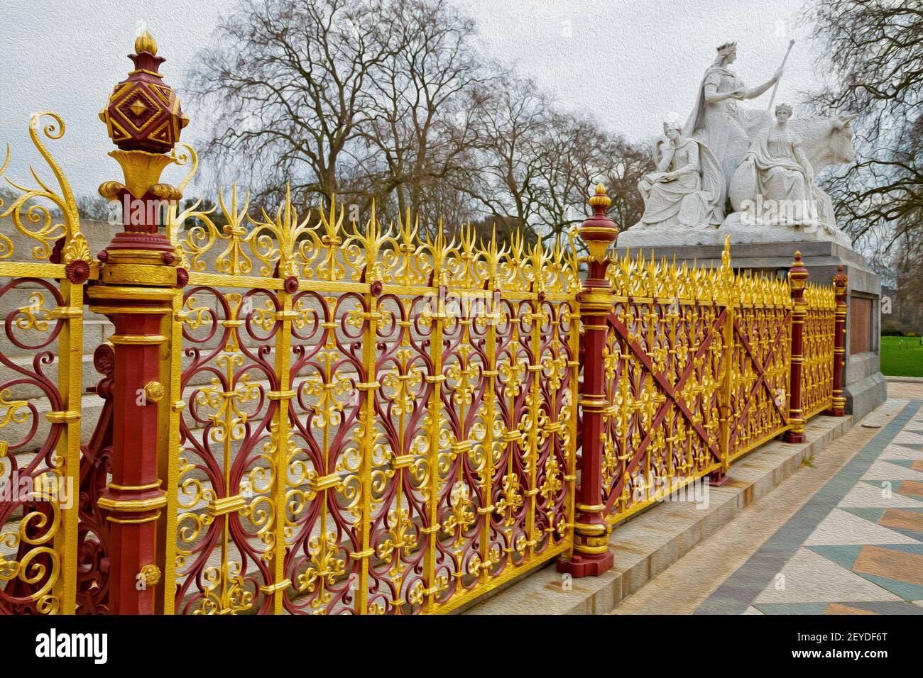 Albert monument in london england kingdome and old construction Stock ...