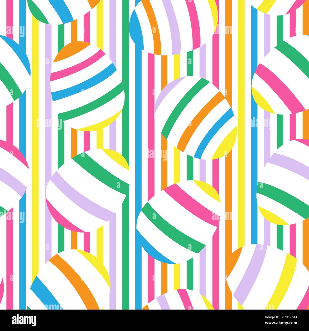 Rainbow Pastel Easter Egg Seamless Pattern for computer graphics ...