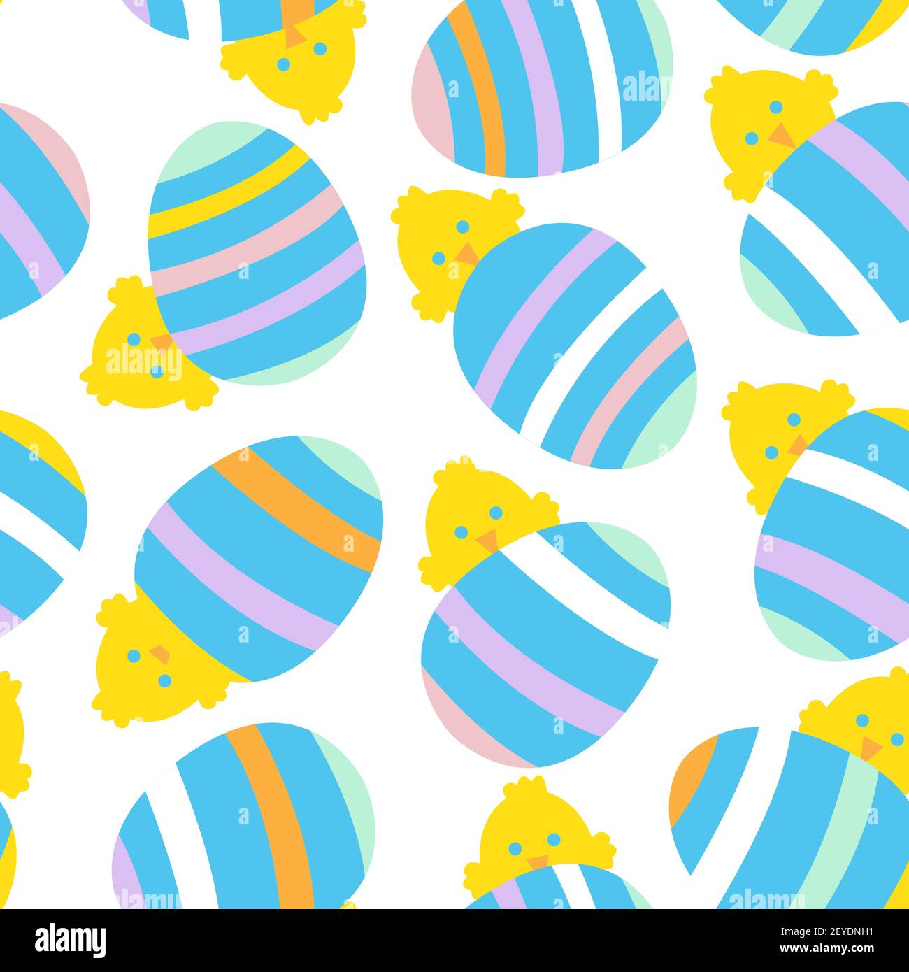 Rainbow Pastel Easter Egg Seamless Pattern for computer graphics ...