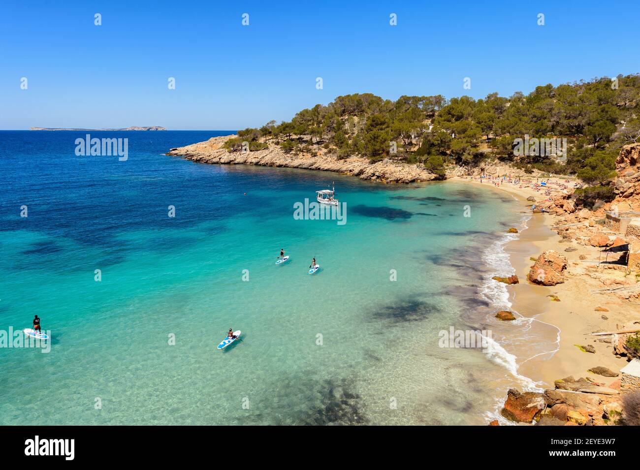 Ibiza, Cala Saladeta. One of the best beaches on the west side of the ...