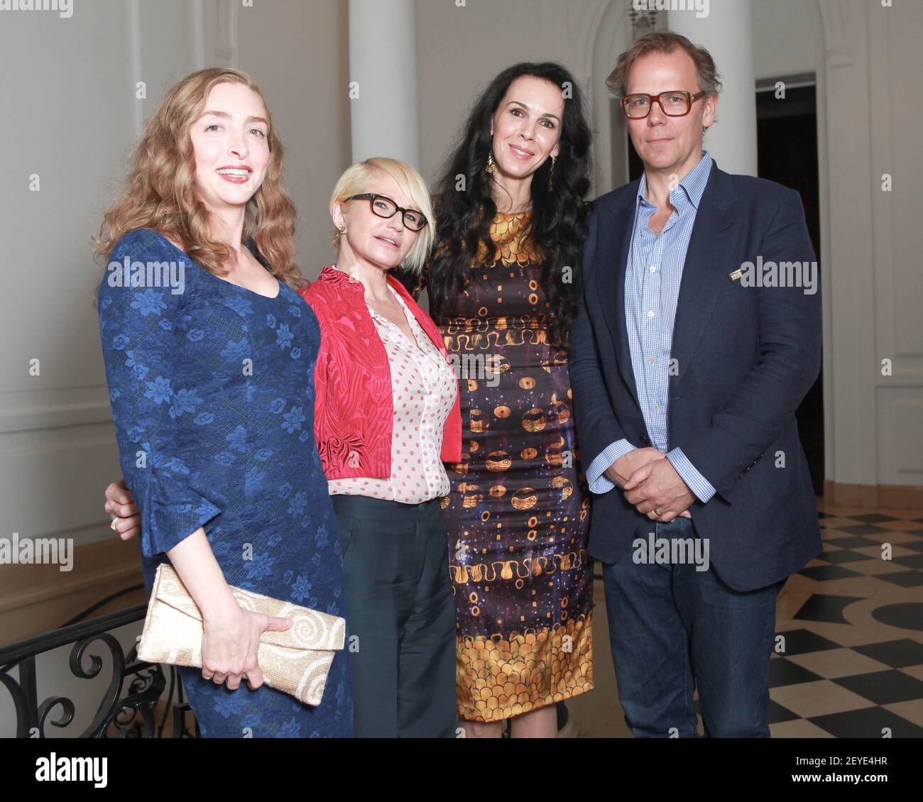 (L-R) Rachel Feinstein, Ellen Barkin and John Currin and L'Wren Scott ...