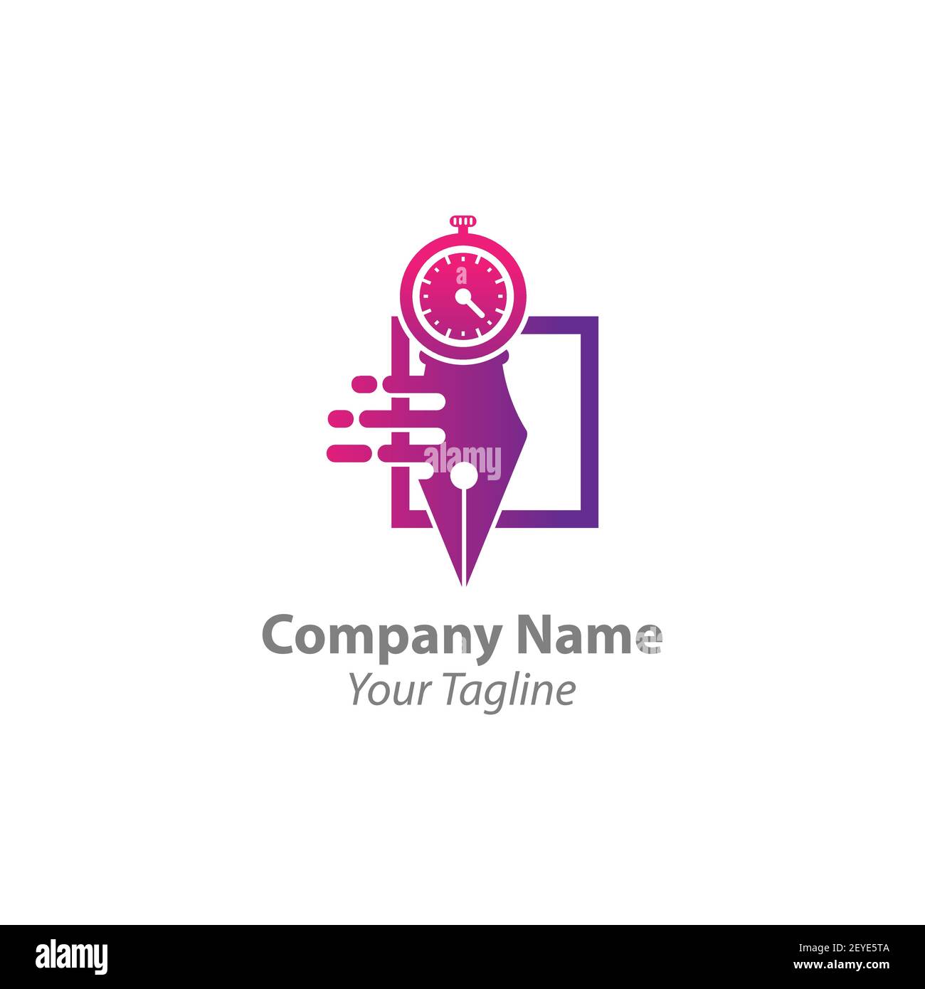 Fast Pen Logo Template Illustration Design.EPS 10 Stock Vector