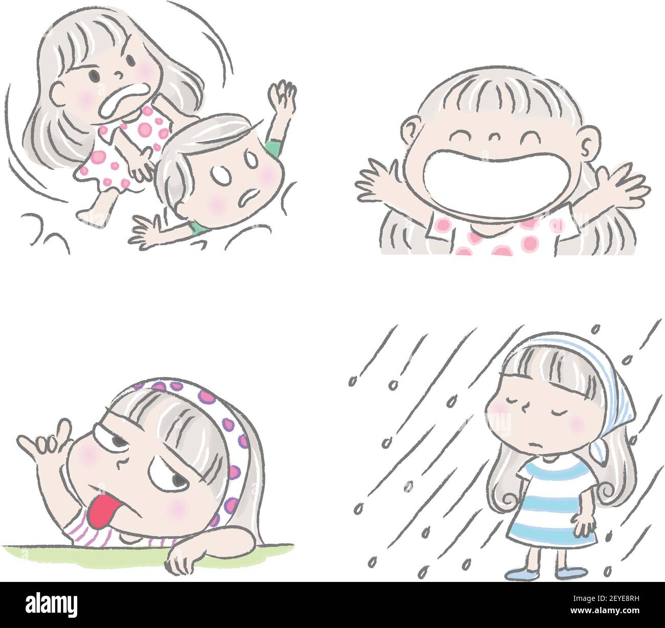 Vector Cartoon Boy And Girl Lover Emoji Set Stock Photo Alamy