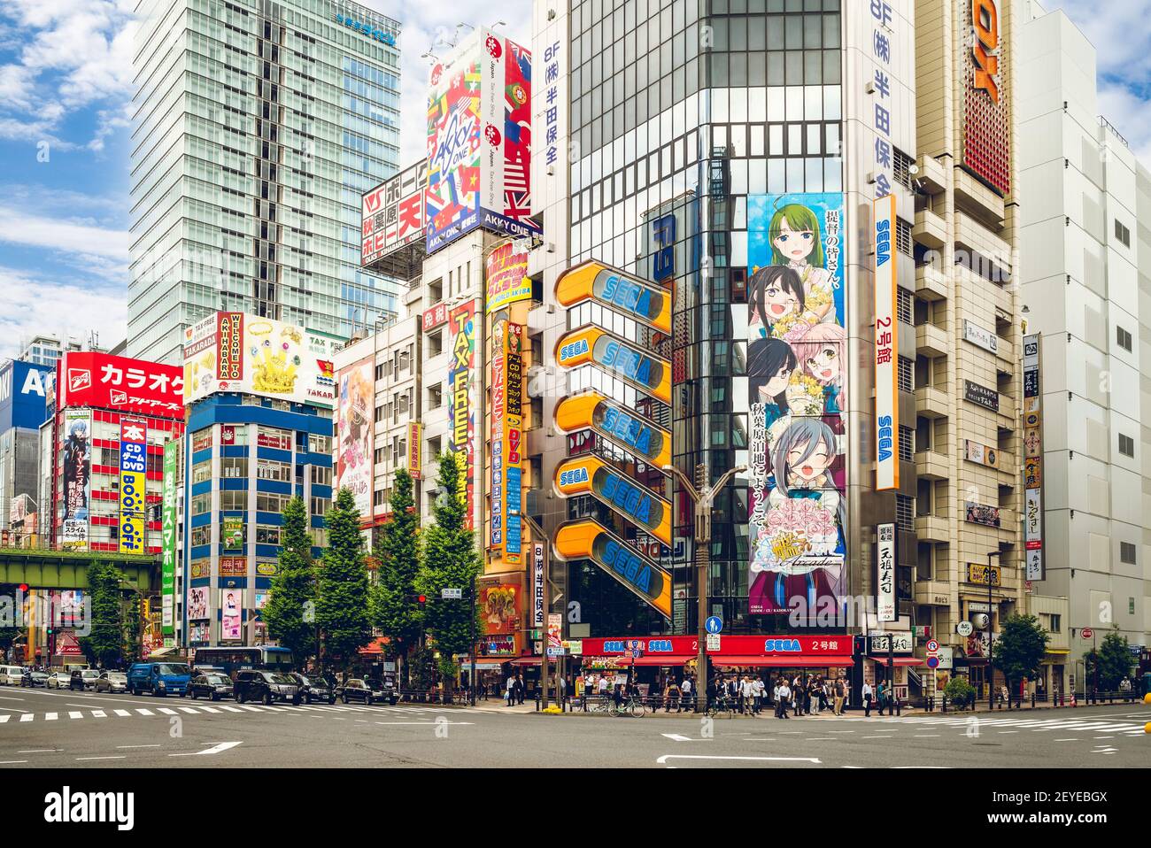 June 11, 2019: Akihabara, the area around Akihabara Station in the Chiyoda ward of Tokyo, Japan, is considered to be the center of modern Japanese pop Stock Photo