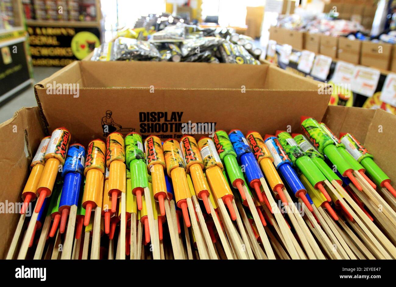 Fireworks on display at Donny Aaron's Arsenal of Fireworks in Boca