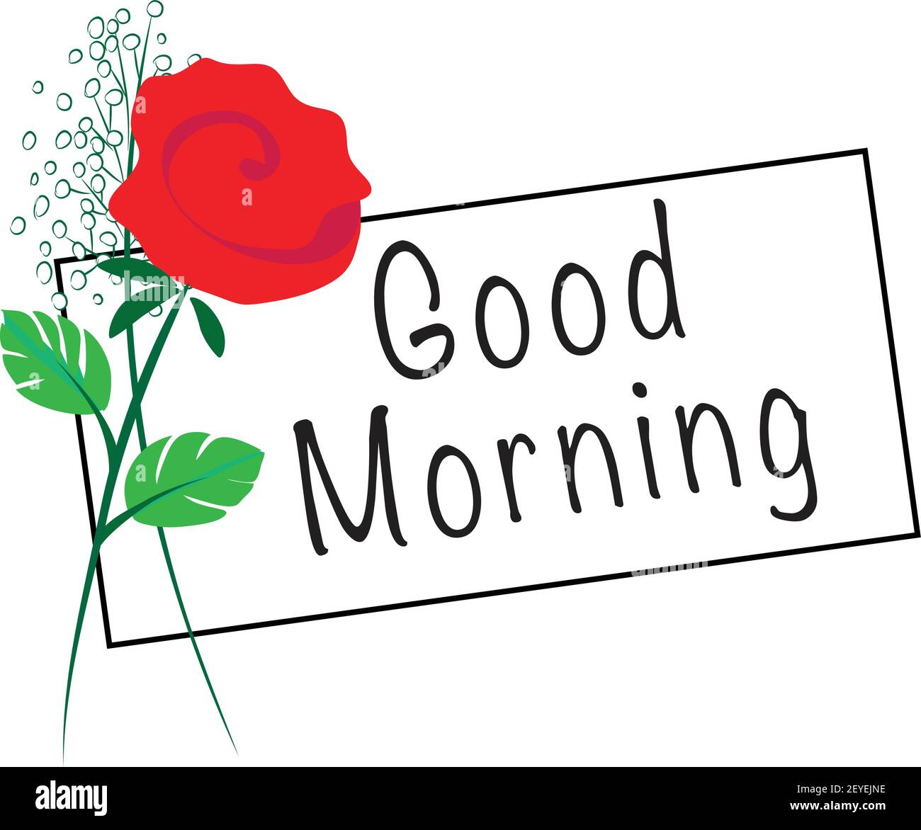 Good morning rose Stock Vector Images - Alamy