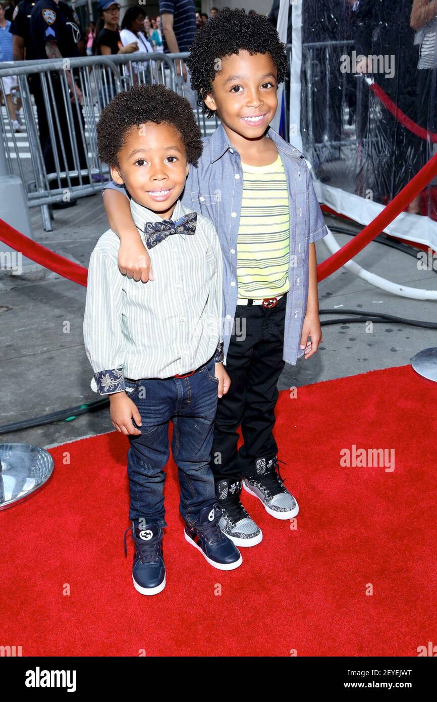 Kaleo Elam; Makhari Elam attend the 'Grown Ups 2' New York Premiere at
