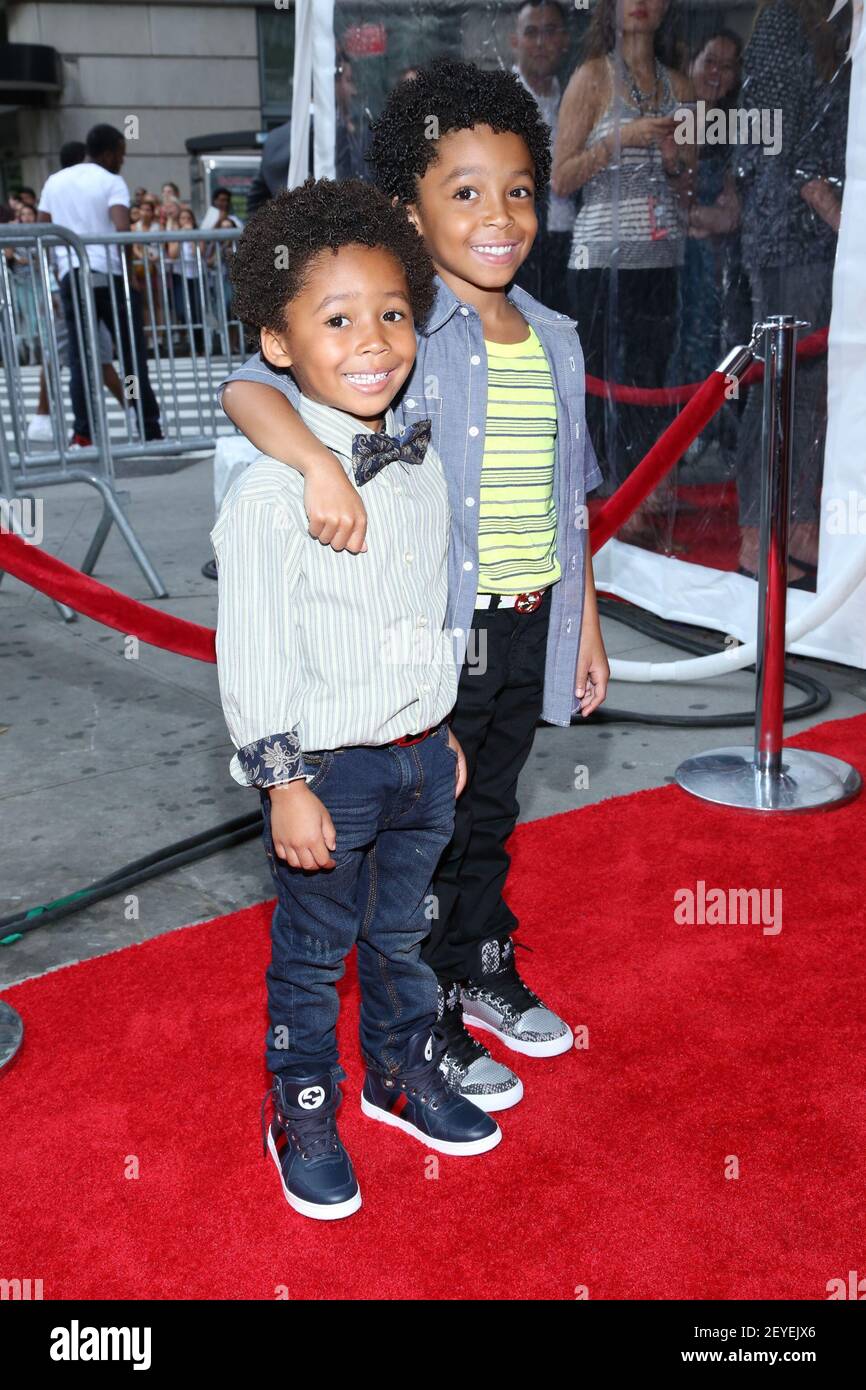 Kaleo Elam; Makhari Elam attend the 'Grown Ups 2' New York Premiere at