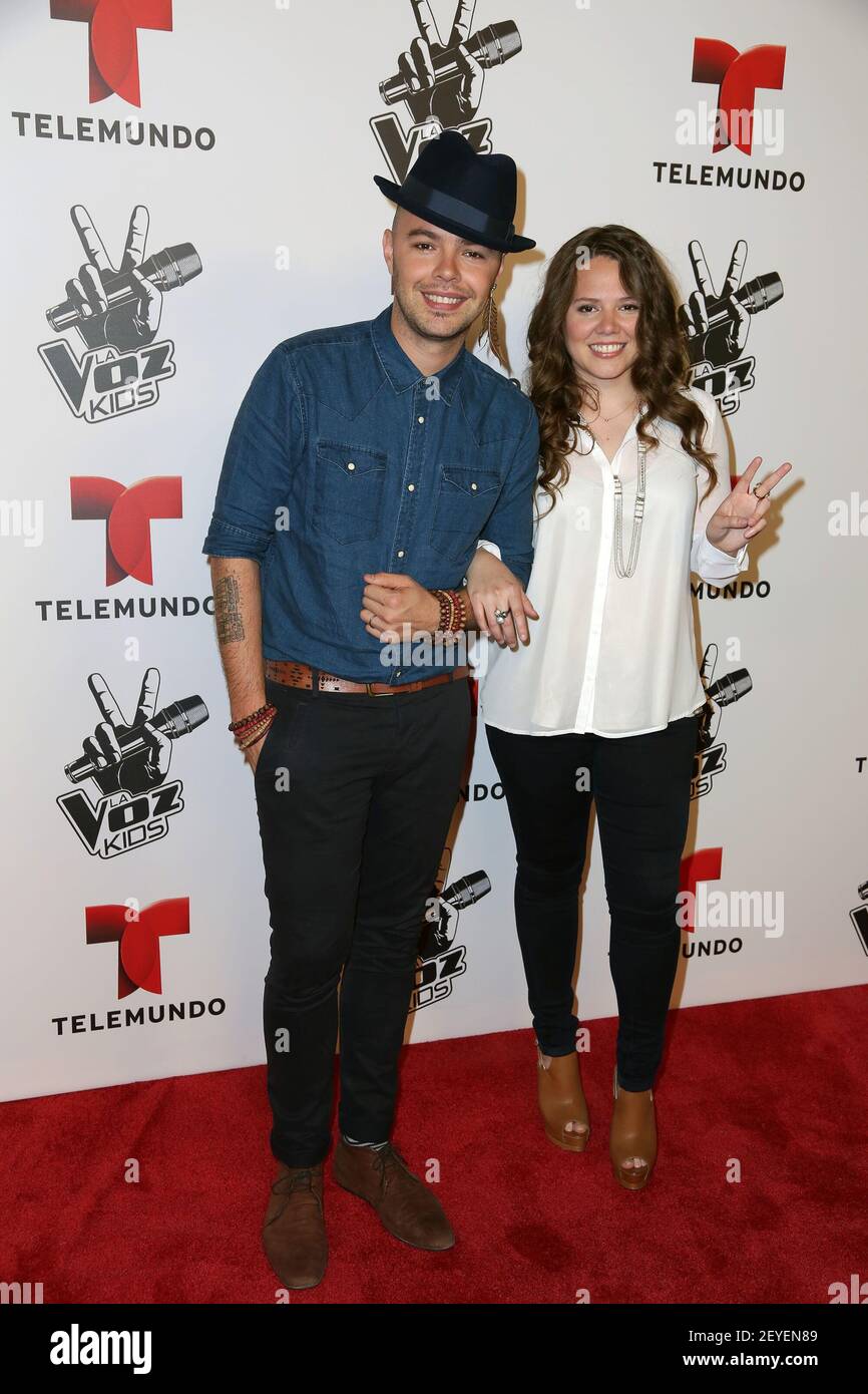 Jesse and Joy attends the red carpet for Telemundo's 