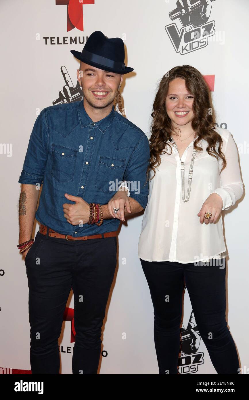 Jesse and Joy attends the red carpet for Telemundo's 