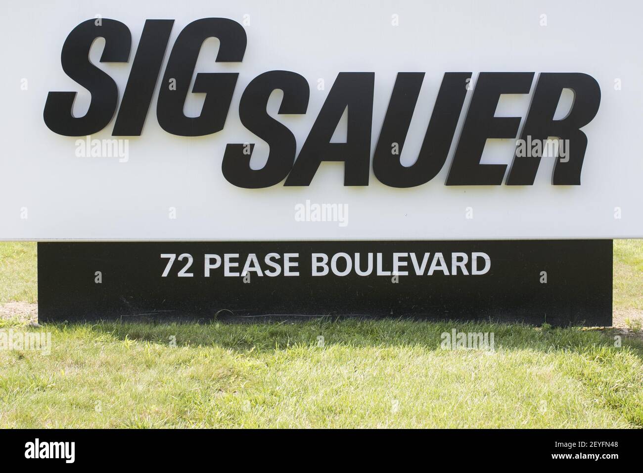 The sign outside of A Sig Sauer firearms manufacturing facility in ...