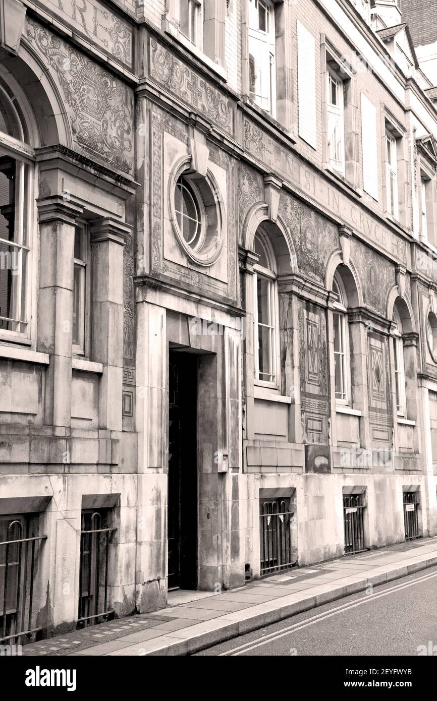 Old architecture in england london europe wall and history Stock Photo