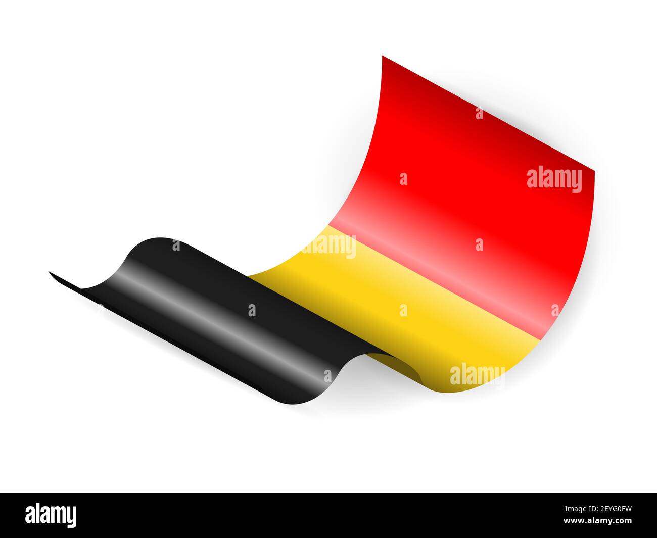 Waving Belgium flag on a white background. Vector illustration Stock ...