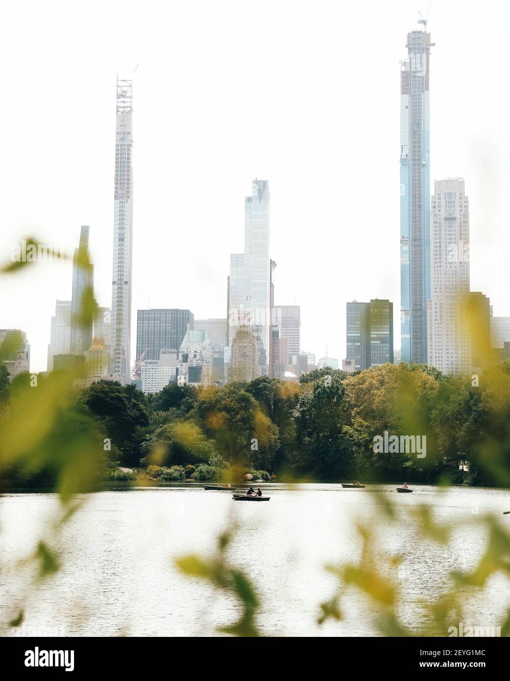 A vertical shot of the New York City skyline in the US Stock Photo - Alamy