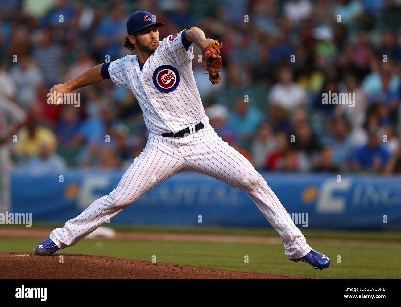 Chicago Cubs Jake Arrieta throws against the Pittsburgh Pirates in the  first inning of the National League Wild Card at PNC Park in Pittsburgh on  October 7, 2015. Photo by Pat Benic/UPI