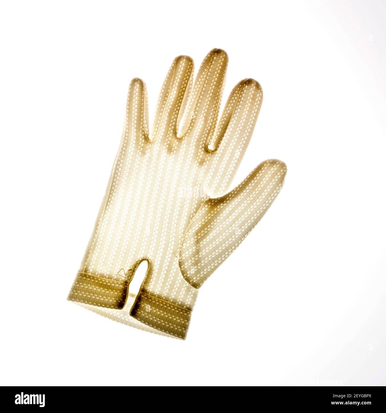 Old fashioned children glove on a white background Stock Photo