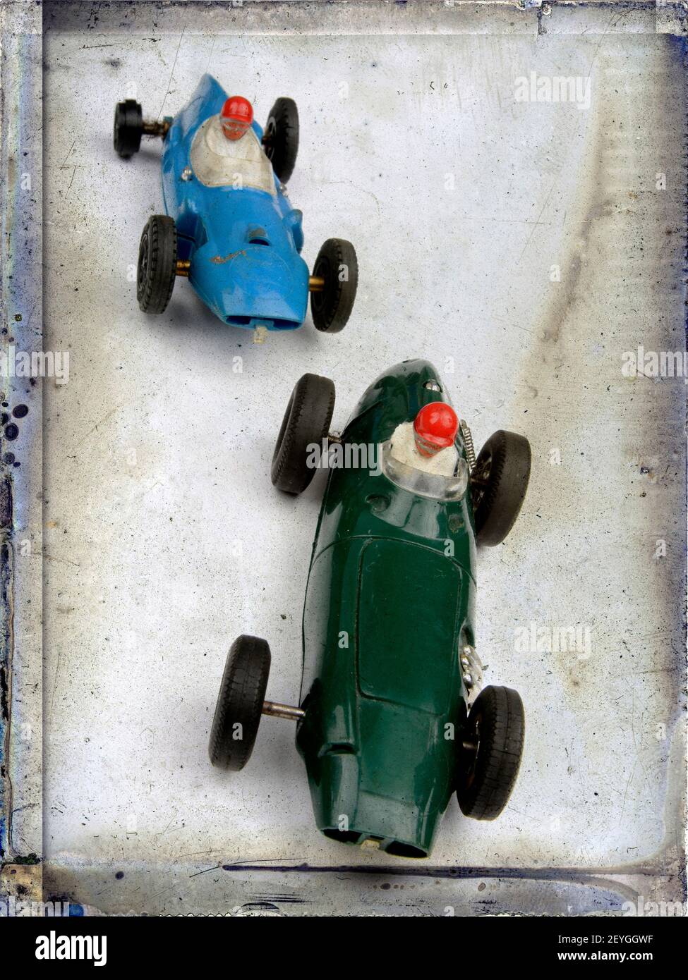 Toy race cars Stock Photo